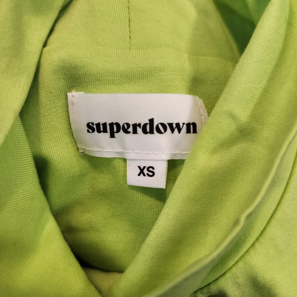 NWT Revolve Superdown Green Janet Slit Bodycon Sleeveless Turtleneck Dress Sz XS - Picture 7 of 9